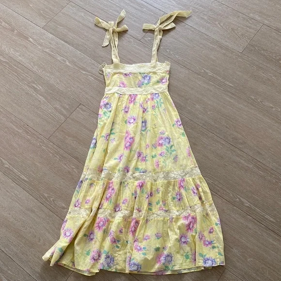 Love Shack Fancy Ayala Dress, bright Azalea, NWT, Size 00, - Picture 6 of 8